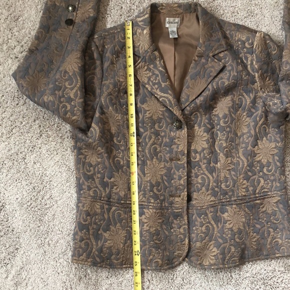 Chico’s Brocade Gold Jacket - Picture 9 of 12